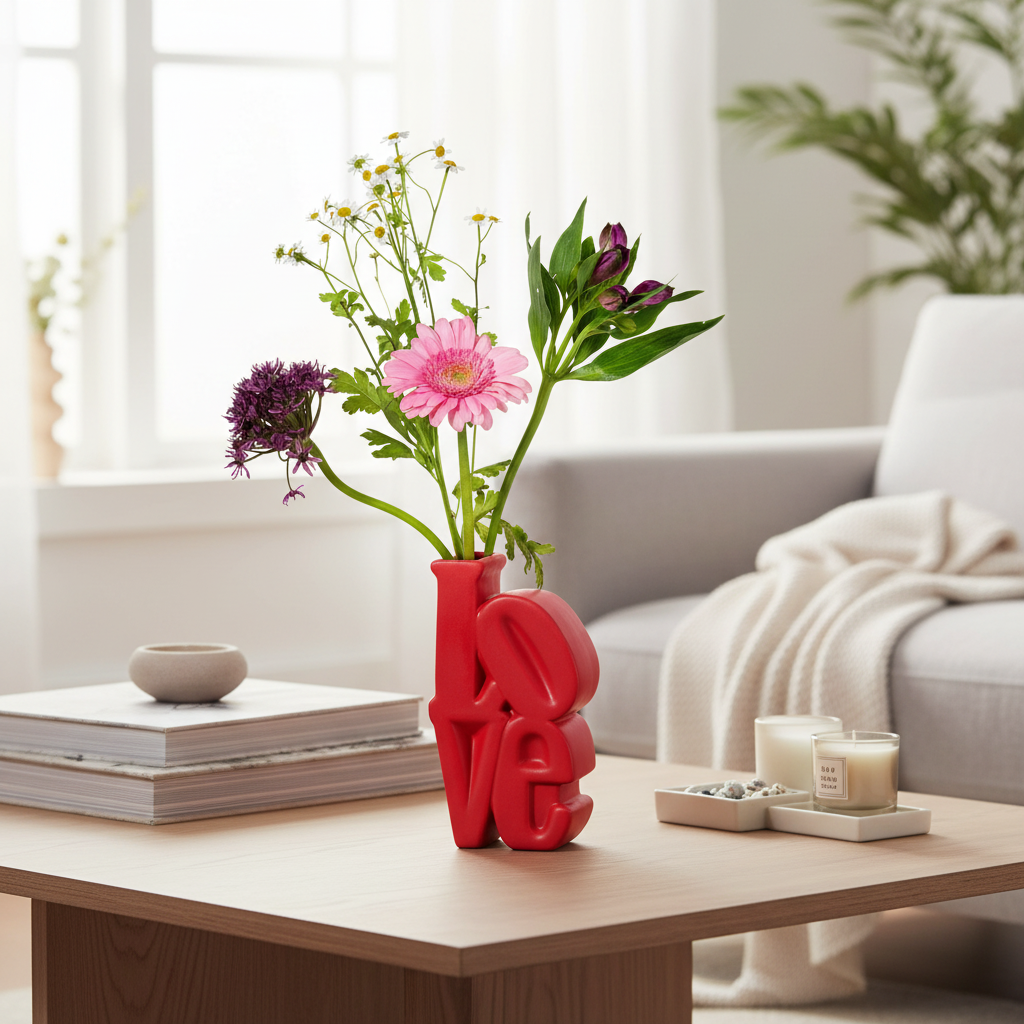 Vase Love Rouge