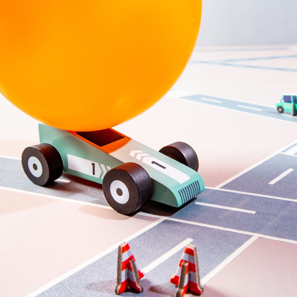 Coche impulsado por globo Racer Minstar - 11,5 cm