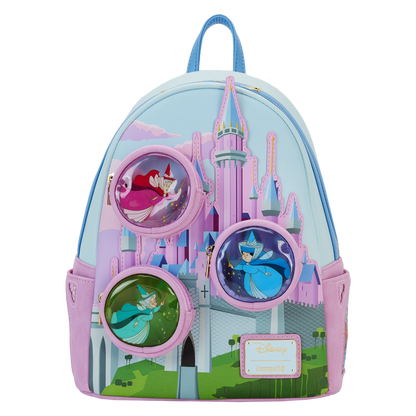 Mochila pequeña de La Bella Durmiente - Castillo de vidrieras