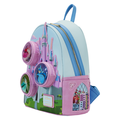 Mochila pequeña de La Bella Durmiente - Castillo de vidrieras