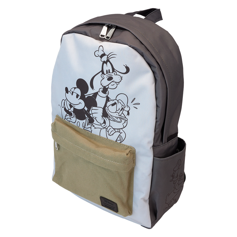 mickey friends canvas nylon full size backpack loungefly