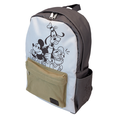 mickey friends canvas nylon full size backpack loungefly