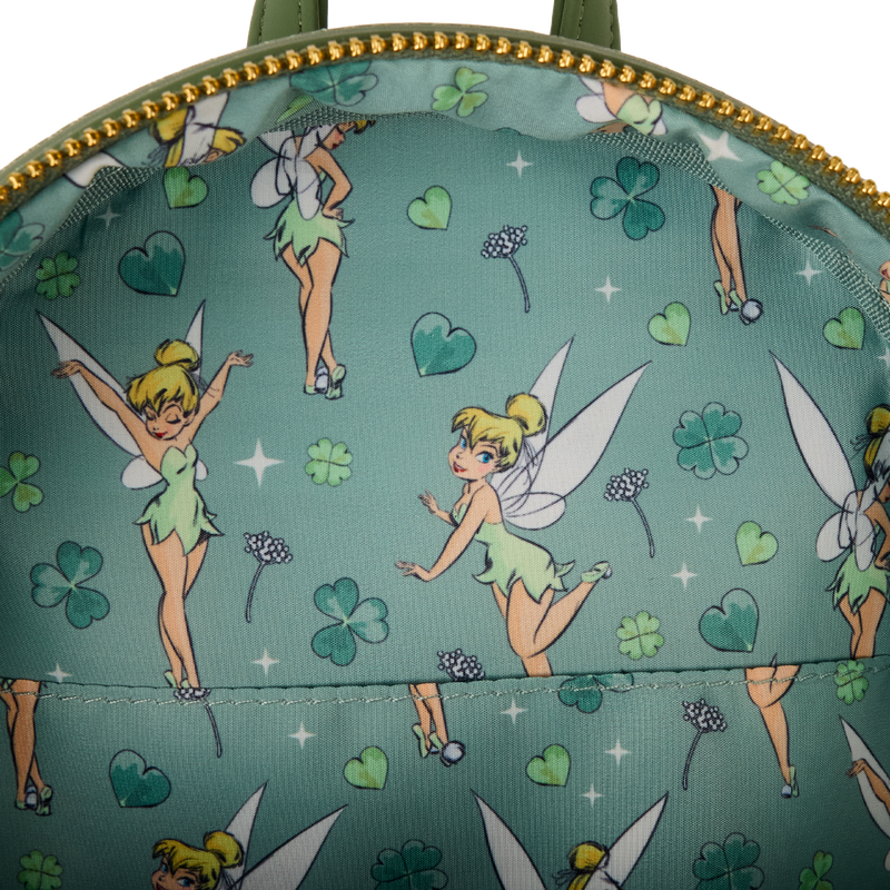 peter pan tinker bell clover all over print mini backpack loungefly