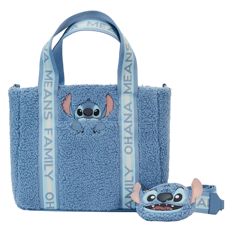Lilo and Stitch Tote Bag with Coin Purse - Stitch "Sherpa"