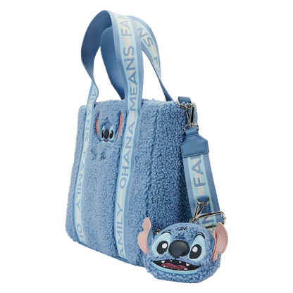 Lilo and Stitch Tote Bag with Coin Purse - Stitch "Sherpa"
