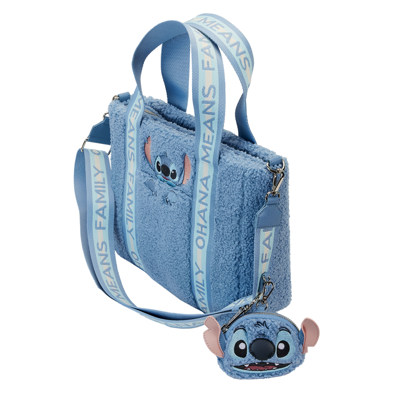 Lilo and Stitch Tote Bag with Coin Purse - Stitch "Sherpa"