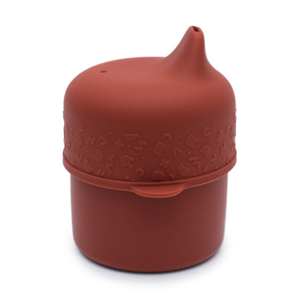 Coperchio ruggine e mini cannuccia 
