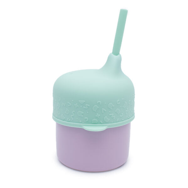 Couvercle et Mini Paille Minty Green
