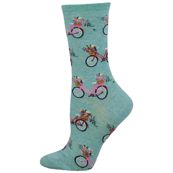 Fietssokken met bloemenprint