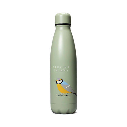 RSPB Freedom as a Bird スカイブルー シジュウカラ柄 メタルウォーターボトル – 500ml