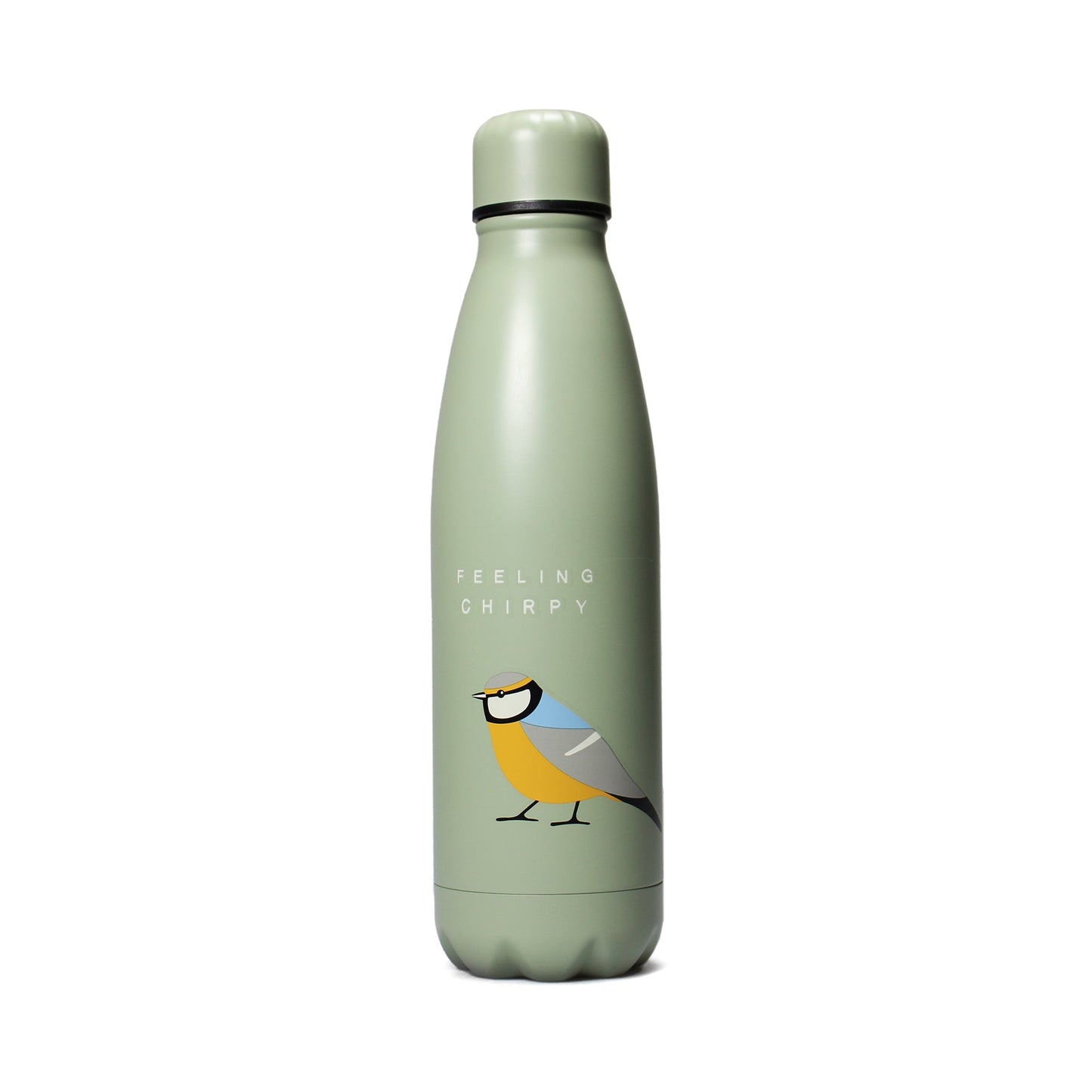 RSPB Freedom as a Bird スカイブルー シジュウカラ柄 メタルウォーターボトル – 500ml