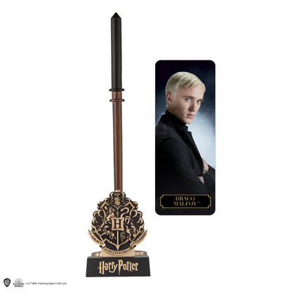 Stylo baguette avec socle & marque-page lenticulaire Drago Malefoy