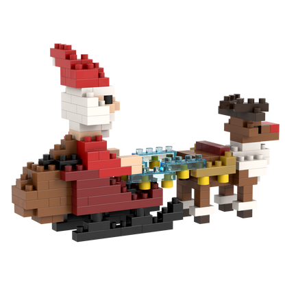 BRIXIES Weihnachtsmann mit Schlitten