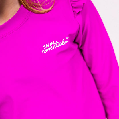 UV Swimming T-Shirt Long Sleeves - Purple - Wild Fucsia