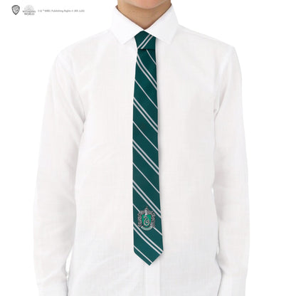 Cravate Écusson Tissé Serpentard Enfants