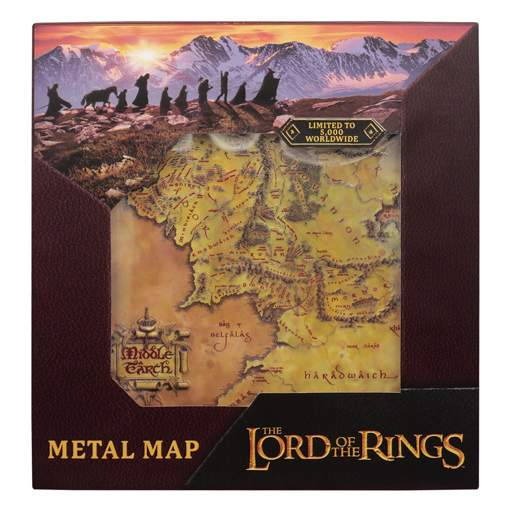 Objet collector Le Seigneur des Anneaux - Metal Map of Middle-earth