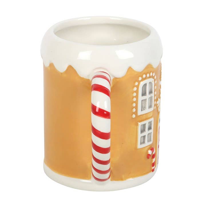 Gingerbread House &amp; Candy Cane 3D Mug