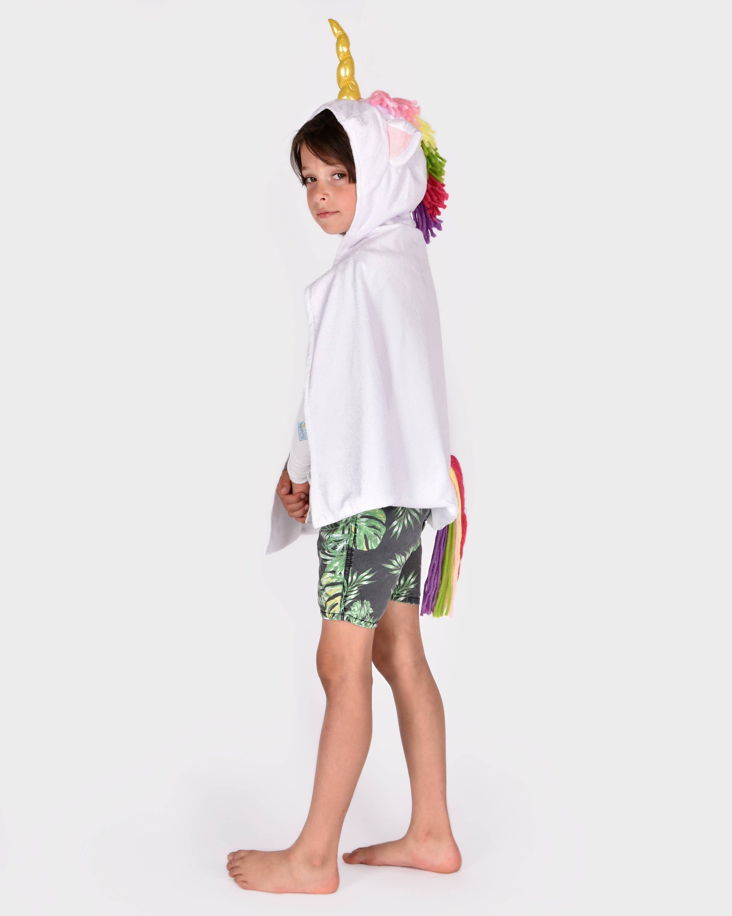 White unicorn rainbow cape 3-8 years (size 98-128)
