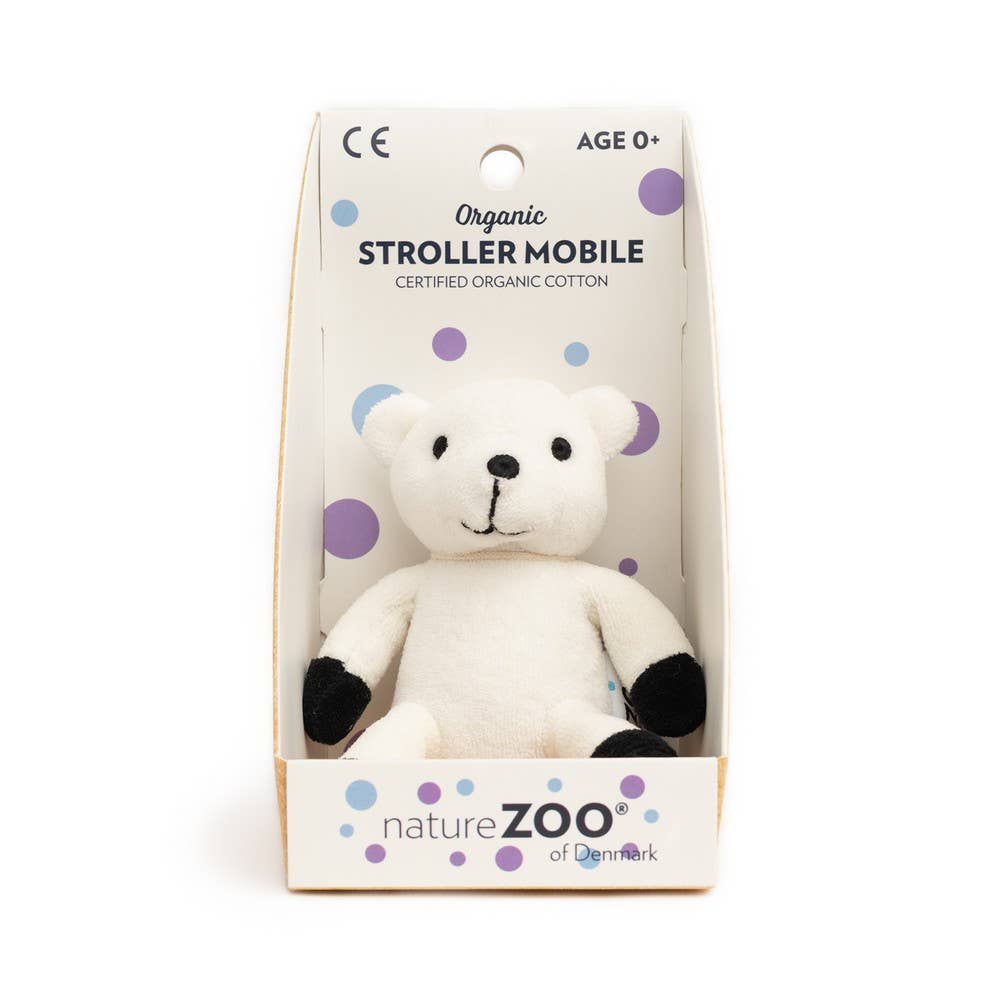 Móvil para cochecito de oso polar - Blanco