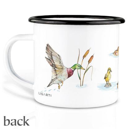 Mug émaillée – Étang des canards