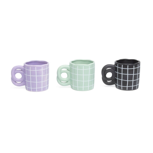 Mug Noir Fait Main Peint à la Main Helio Ferretti Vue 2