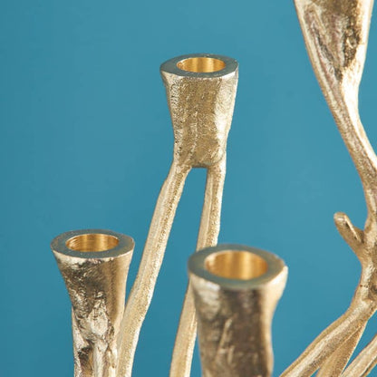 Chandelier Roots, aluminium doré, 25 x 22 x 63,5 cm