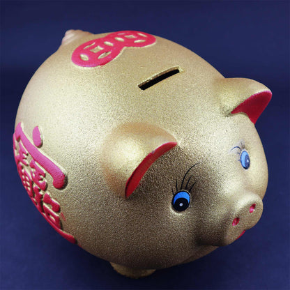 Golden Lucky Piggy Bank