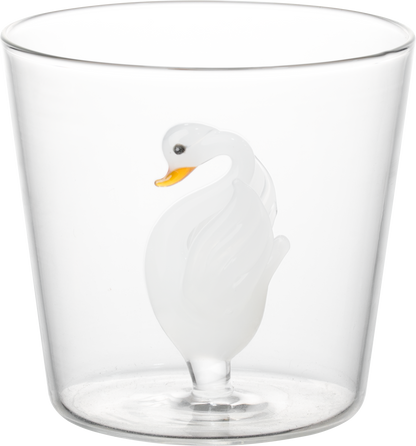 In-Glass Swan Glass