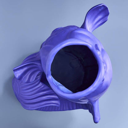 Sculpture/Vase Blubb, Grès bleu mat, 35 x 30 x 44 cm