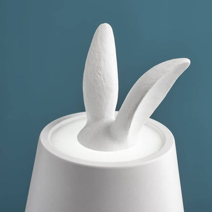 隠れウサギ型LEDテーブルランプ、ホワイト