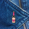 Broche garrafa de champanhe rosé