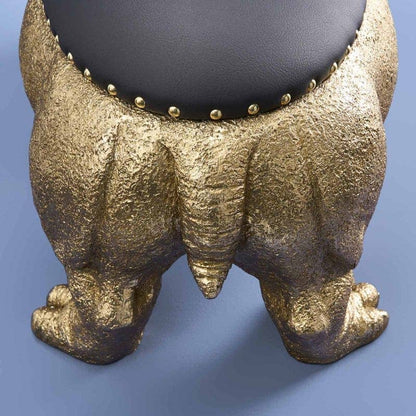 Taburete Hippopotamus Patty Gold