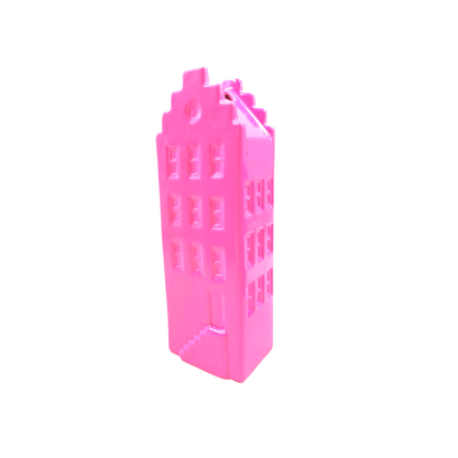 Bloemenvaas - Vaas voor thuis - Keramiek - Neonroze - 5x4,5x14,5 cm