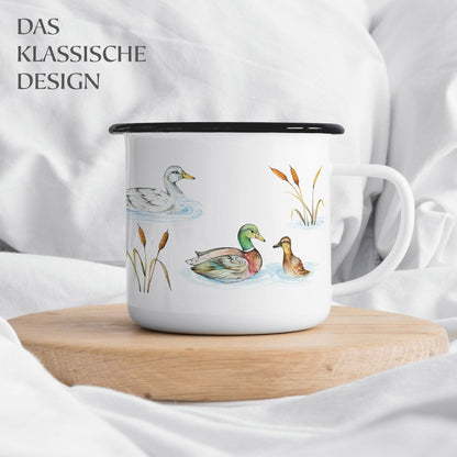 Mug émaillée – Étang des canards