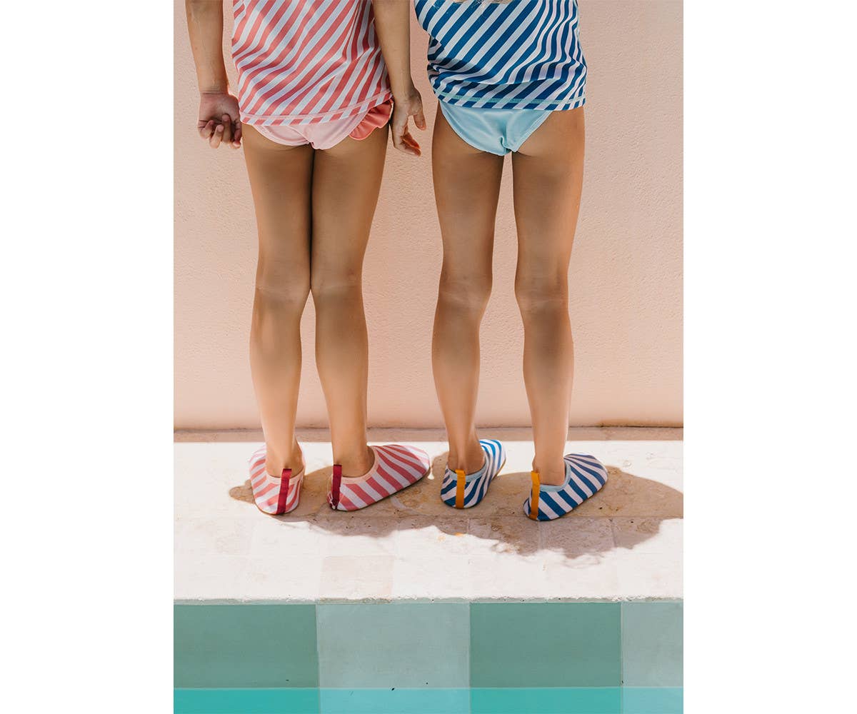 Children's Aqua Shoes Stripes Blues & Beyond