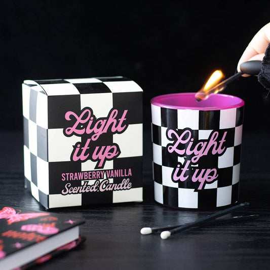 Vela Light It Up de fresa y vainilla