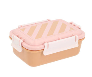 Fiambrera Bento rosa a rayas para niños