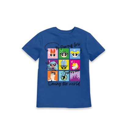 T-shirt enfant Powerpuff Girls Saving the World