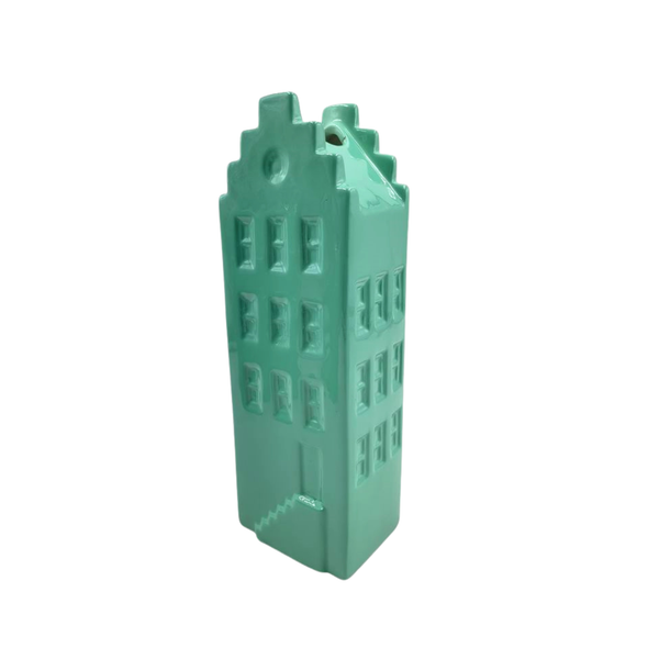 Vase à fleurs - Vase de maison - Céramique - Vert mer - 6x5,5x18 cm