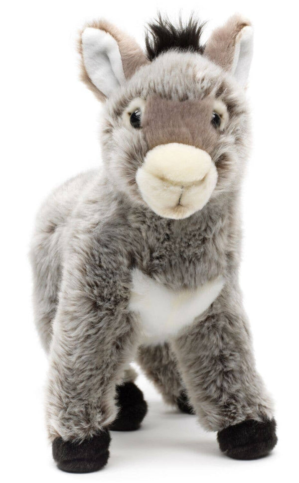 Staande ezel - 28 cm (hoogte) - knuffel/pluche