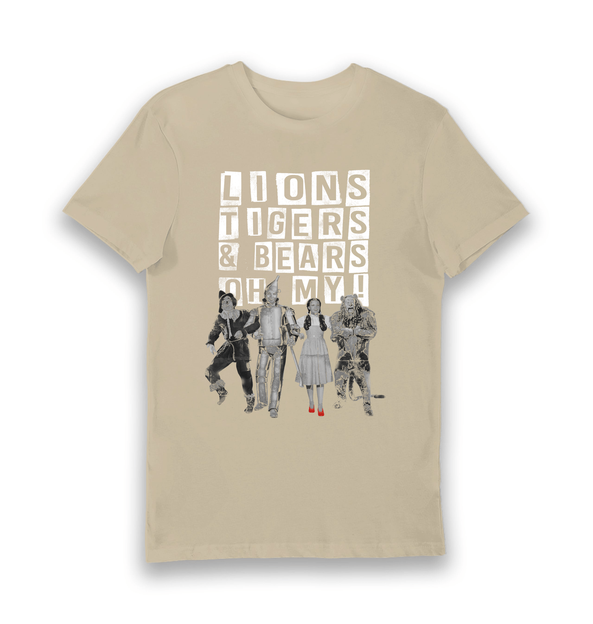 T-shirt adulte Le Magicien d'Oz Lions Tigers & Bears Oh My