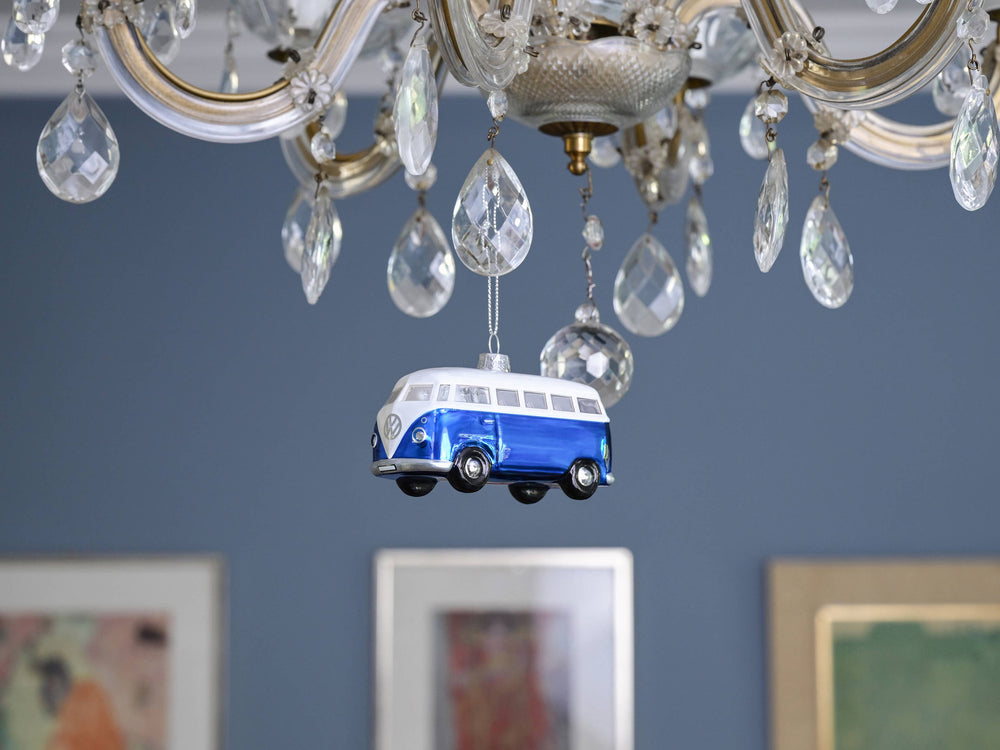 VW T1 Bus Blauw & Wit Kerstdecoratie
