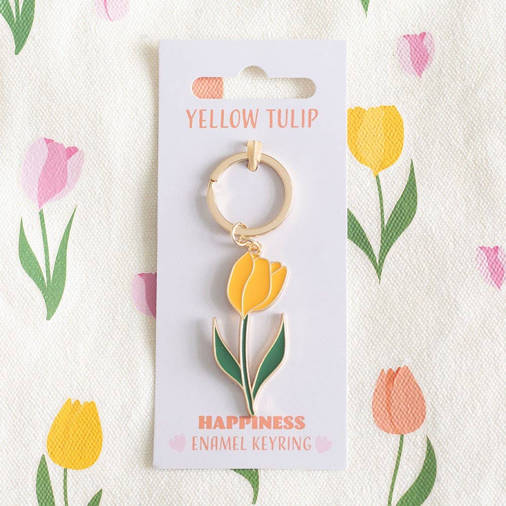 Porte-clés Tulipe Jaune