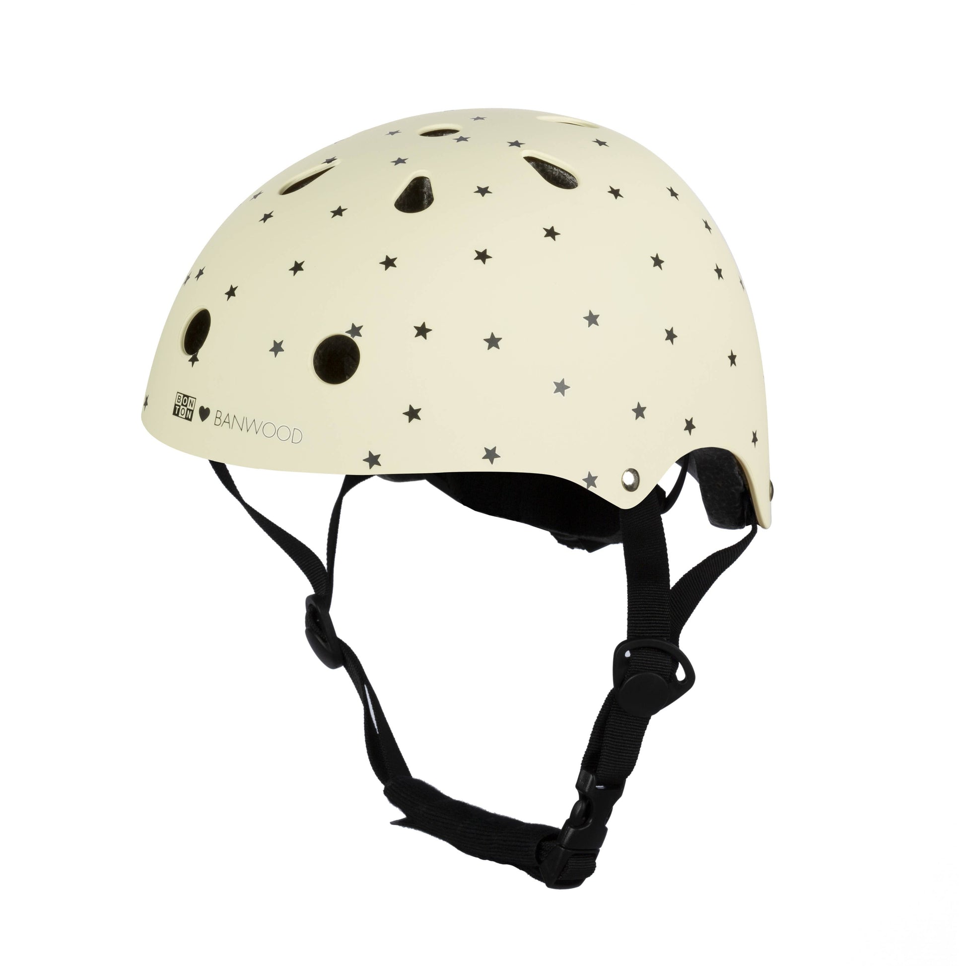 casque enfant creme mat etoiles banwood