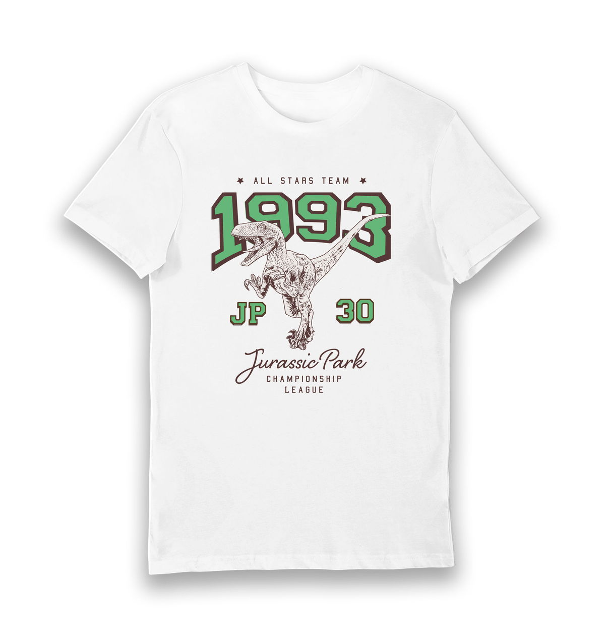 T-shirt adulte Jurassic Park 1993 Varsity League
