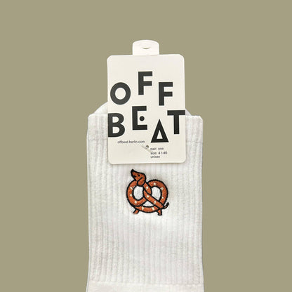 Chaussettes brodées Teckel Bretzel "Brezeldackel"