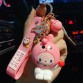 Monkey Rabbit Heart Keychain