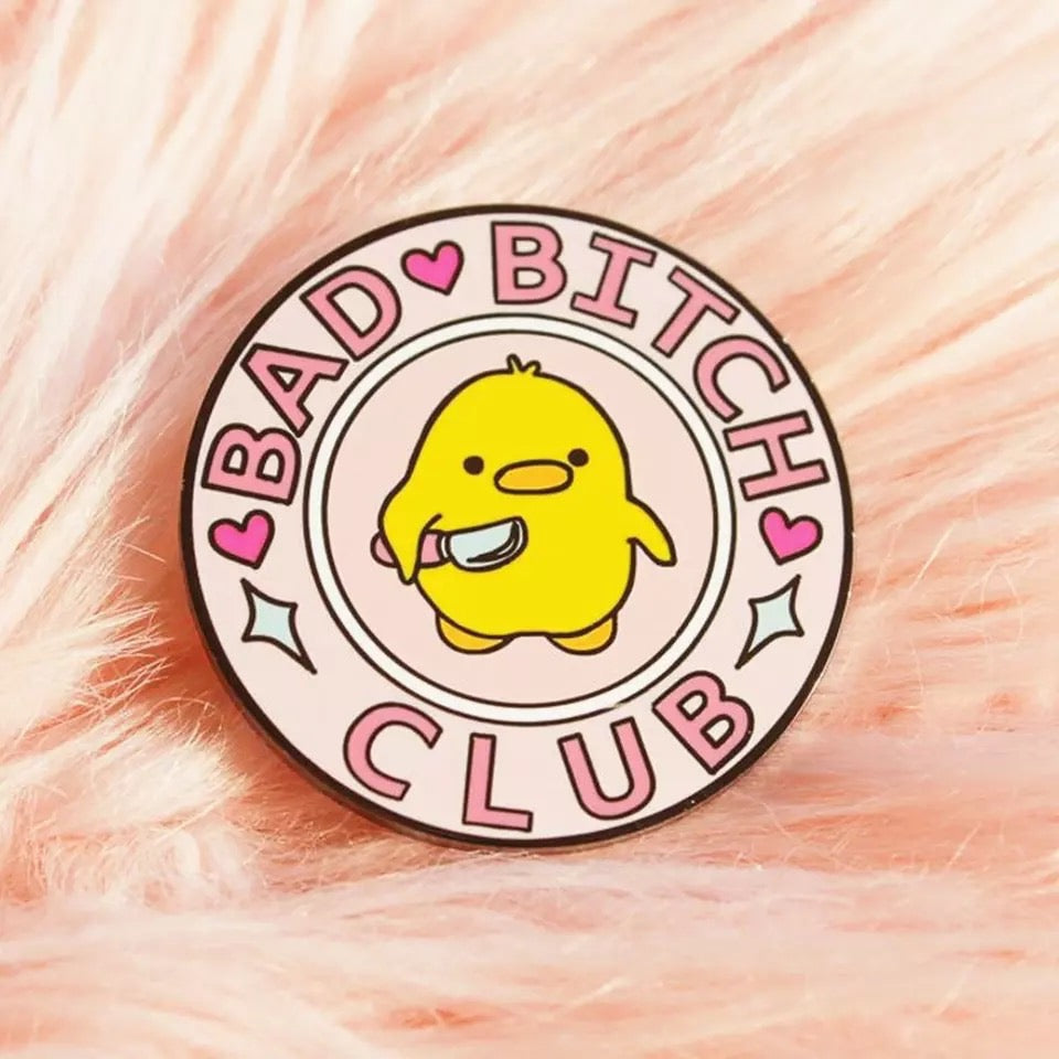 Pin's Canard Jaune "Bad Bitch Club"