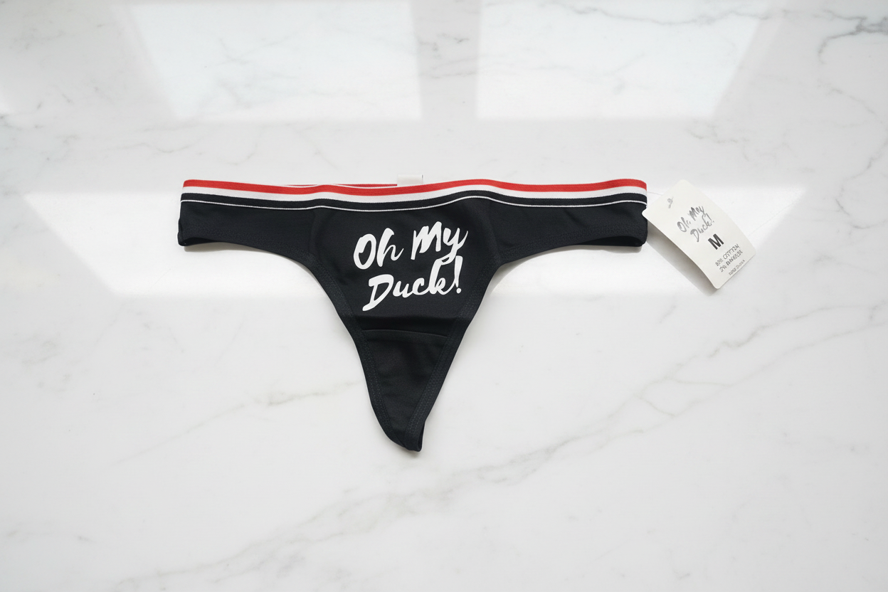 String "Oh My Duck" Noir