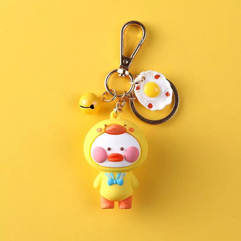 Grand Porte Clés Canard Déguisé Kawaii
